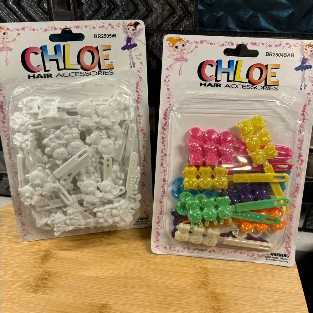 Chloe Colorful Kids Hair Clips Set